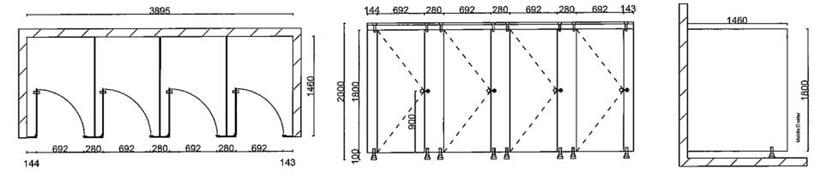 vách ngăn vệ sinh compact