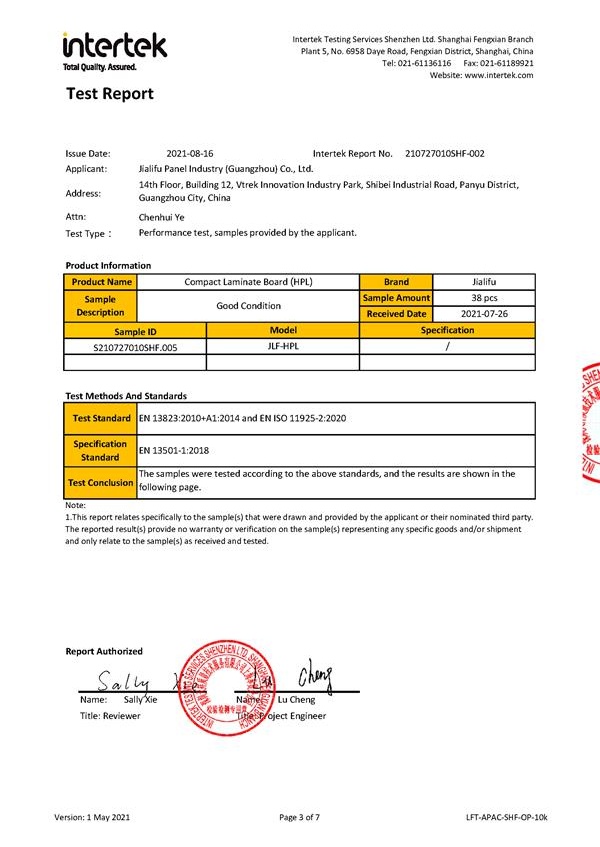 Intertek Test Report