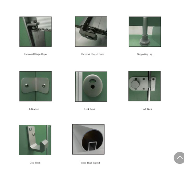 Toilet partition accessories