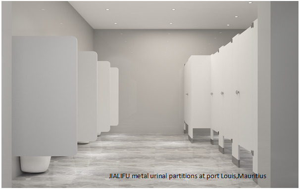 metal urinal partitions at port Louis,Mauritius
