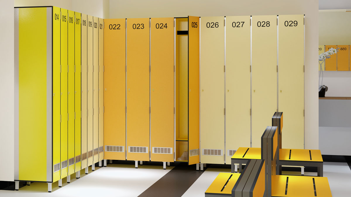 phenolic locker with aluminum profile